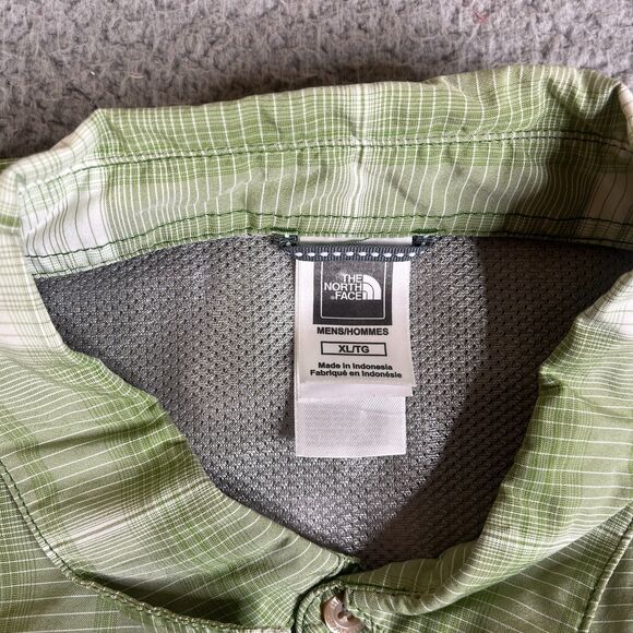 The North Face Shirt Mens XL Green Plaid Button  Vaporwick Vented Outdoor - Picture 5 of 12